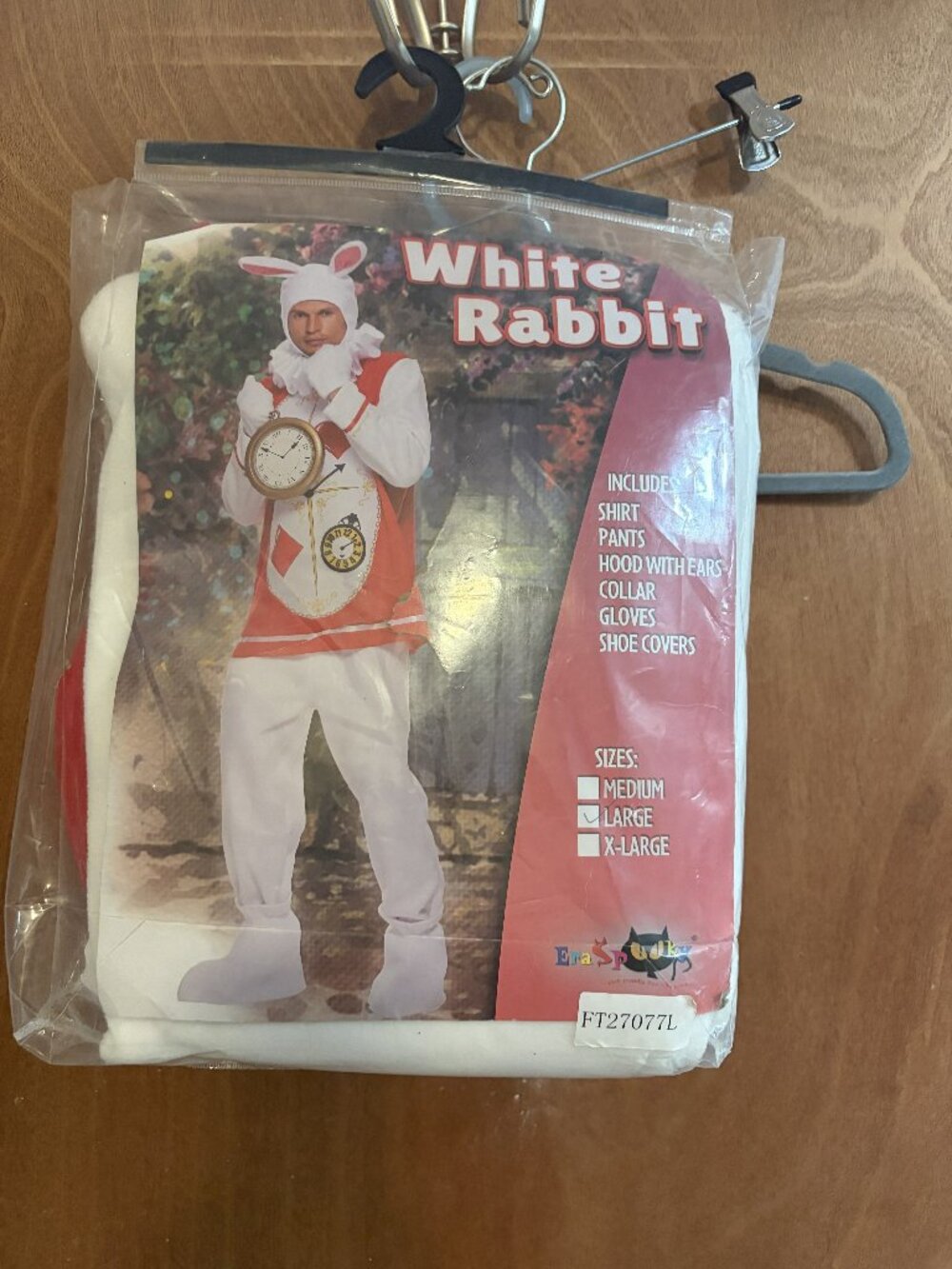 New in the package Alice in Wonderland White Rabbit Adult Costume size L